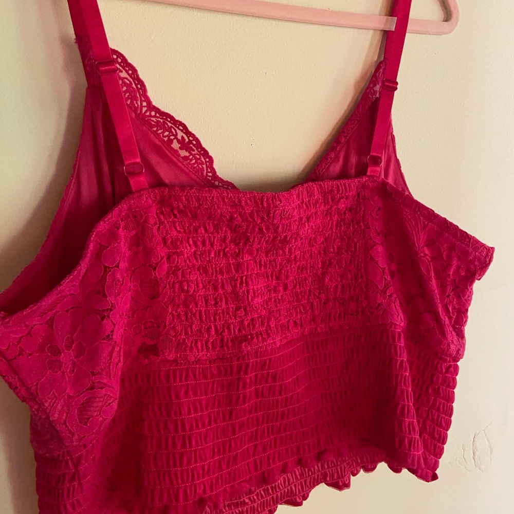 Torrid - Lace Smocked Crop Top, 2X - Picture 5 of 7